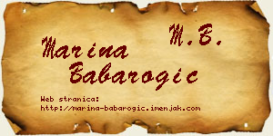 Marina Babarogić vizit kartica